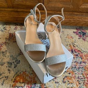 Dream Paris Silver Sparkle Strappy Heals